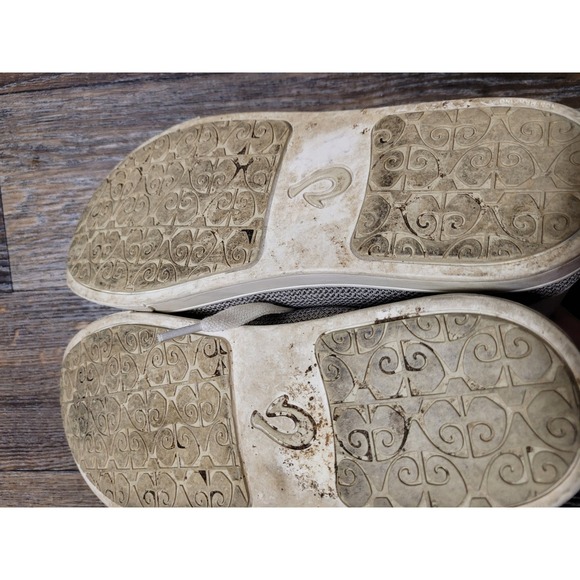 Olukai Pehuea Li Womens Tan White Mesh Lace Up Sneakers 20379-2020 Size 9 - Picture 5 of 5